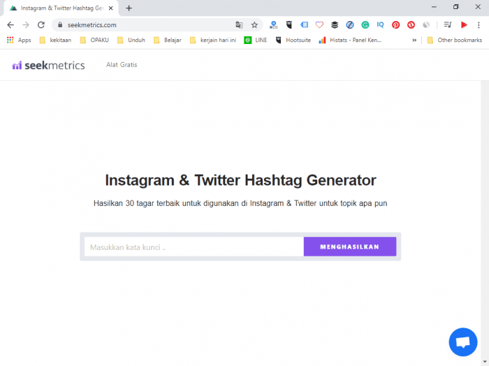15++ Tools Riset Hashtag untuk Menaikkan Follower dan Subscriber - Seekmetrics - Kursus SEO GRATIS